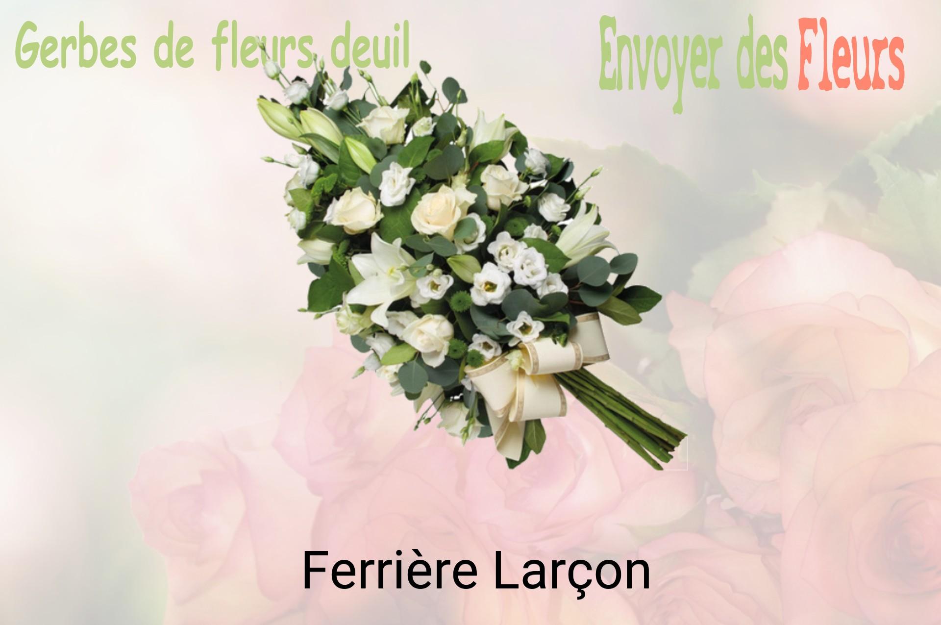 Gerbe de fleurs de deuil livrée à Ferrière-Larçon